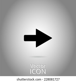Directional arrow icon. Right direction. Flat style. Made in vector