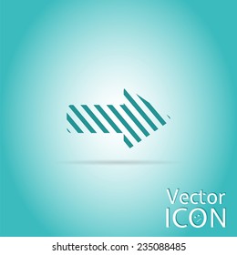Directional arrow icon. Right direction. Flat design style. Made in vector illustration