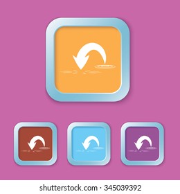 Directional arrow icon in the square button