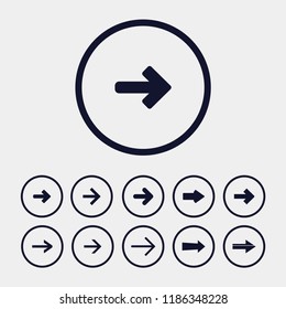 directional arrow icon, vector illustration. flat icon. arrow icon