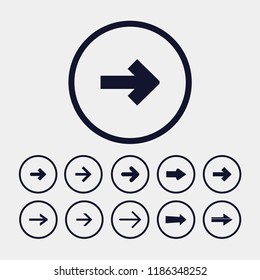 directional arrow icon, vector illustration. flat icon. arrow icon