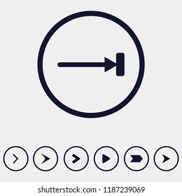 directional arrow icon, vector illustration. flat icon. arrow icon