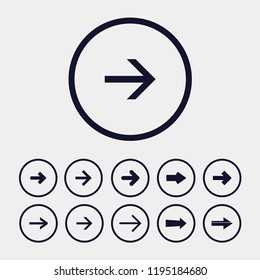 directional arrow icon, vector illustration. flat icon. arrow icon
