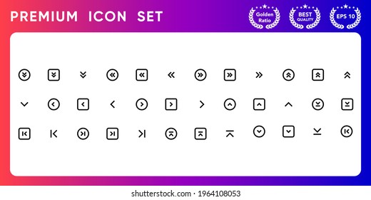 Directional Arrow. Modern line icon vector set.