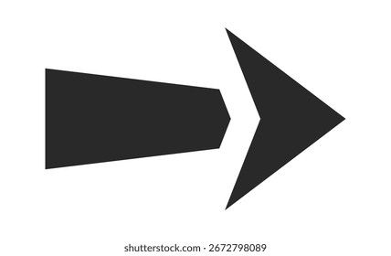 Elemento gráfico de forma de flecha direccional