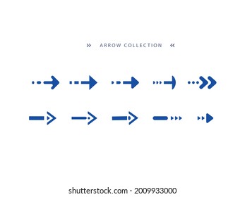 Directional arrow sign or icon set design