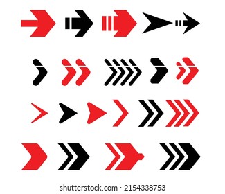 signo de flecha direccional o conjunto de iconos diseño