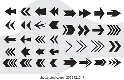 Sinal de seta direcional ou ícones definir design
