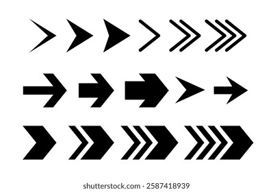 Directional arrow sign or icons set design
