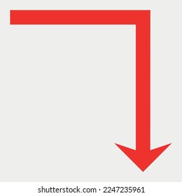 Ilustración del vector de signo de flecha direccional