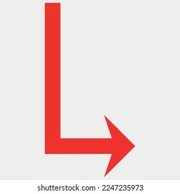 Ilustración del vector de signo de flecha direccional