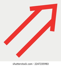 Ilustración del vector de signo de flecha direccional