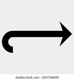 Ilustración del vector de signo de flecha direccional
