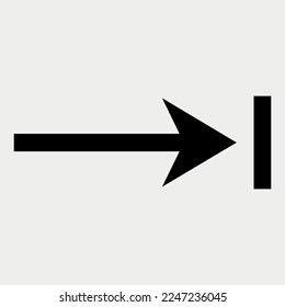 Ilustración del vector de signo de flecha direccional