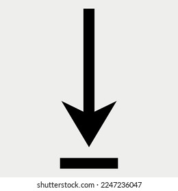 Ilustración del vector de signo de flecha direccional