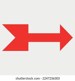 Ilustración del vector de signo de flecha direccional