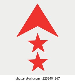 Flecha direccional con ilustración vectorial Star