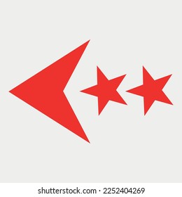 Directional Arrow with Star vector illustration