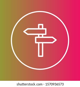 Directional arrows icon isolated on abstract background
