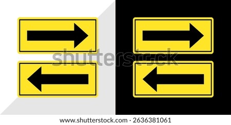Directional Arrows  Left and Right Indicators for Navigation and Signage