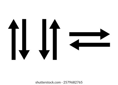Directional arrows showing up down and left right traffic flow..