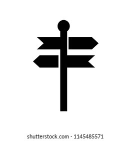 Directional arrows signals pole icon vector icon. Simple element illustration. Directional arrows signals pole symbol design. Can be used for web and mobile.