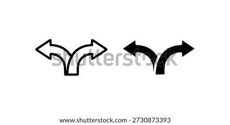 Directional arrows: straight, curved arrows for navigation and guidance.