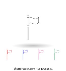 directional billboard multi color icon. Simple glyph, flat vector of Billboards icons for ui and ux, website or mobile application