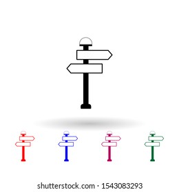 directional billboard multi color icon. Simple glyph, flat vector of Billboards icons for ui and ux, website or mobile application