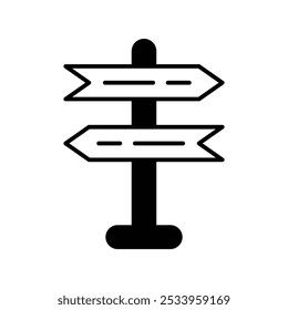 Icono direccional del tablero con el Vector de fondo blanco