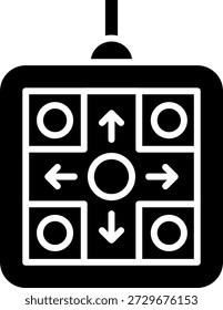 Icono de glifo de almohadilla de control direccional