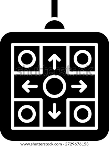Directional Control Pad Glyph Icon
