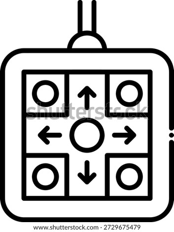 Directional Control Pad Vector Icon
