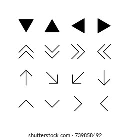 Directional and double arrows icon set