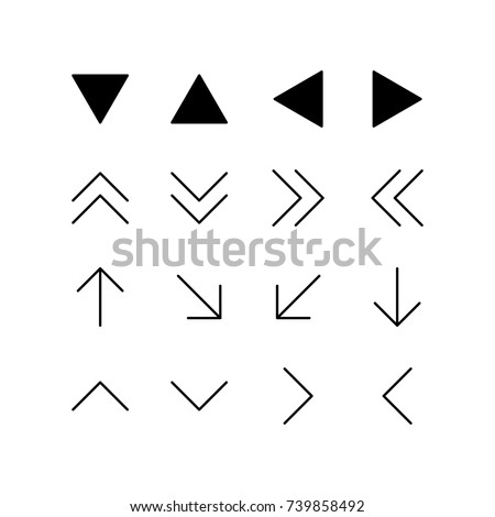 Directional and double arrows icon set