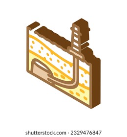 directional drilling petroleum engineer isometric icon vector. directional drilling petroleum engineer sign. isolated symbol illustration