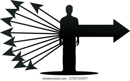 Directional Focus and Goal Alignment Concept Illustration