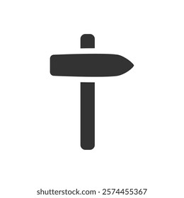 Directional glyph icon. Vector illustration