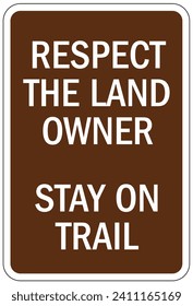 Directional hiking safety sign and labels