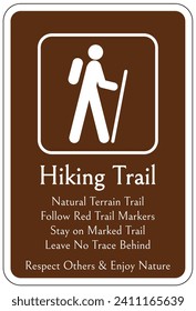 Directional hiking safety sign and labels