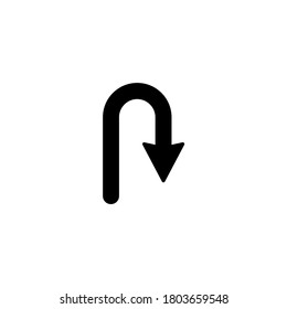 Vector de icono de dirección. Diseño de símbolos de icono de navegación