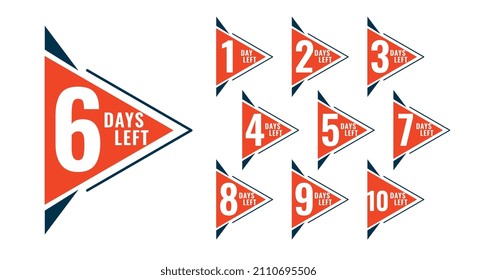 directional number of days left countdown timer design