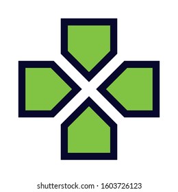 Directional Pad. Simple Vector Color Icon.