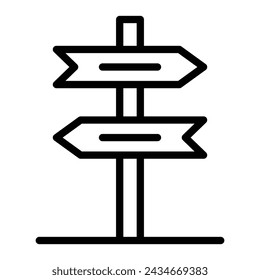 Diseño de iconos de línea vectorial de paneles direccionales