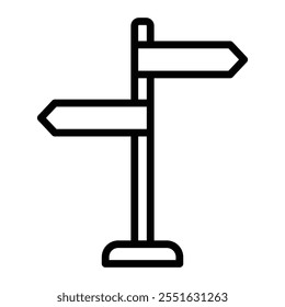Directional Panels Vector Line Icon Design