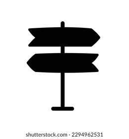 Directional Road Sign Icon. Vector Editable Icon.