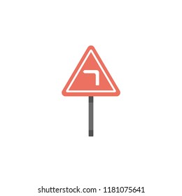 Directional sign colored icon. Element of road signs and junctions icon for mobile concept and web apps. Colored Directional sign can be used for web and mobile on white bakgorund