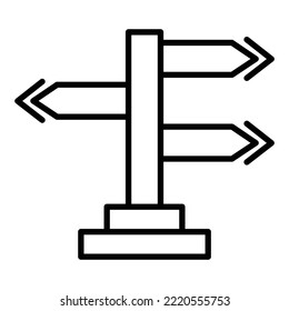 Directional Sign icon vector image. Can also be used for web apps, mobile apps and print media.