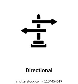 Directional sign icon vector isolated on white background, logo concept of Directional sign sign on transparent background, filled black symbol