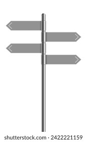 directional signboard mock up. pointing guideposts. Vector illustration